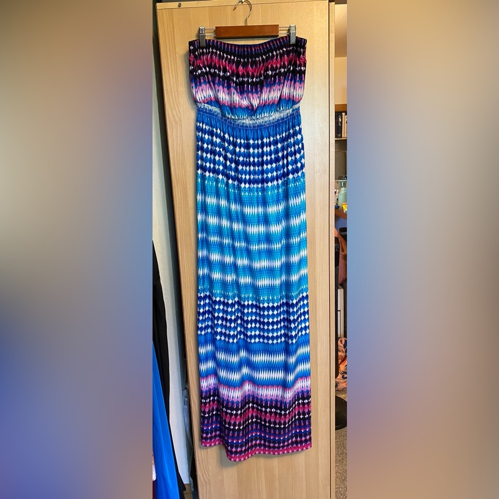 Indigo Graphic-print maxi Summer Dress - Size Large